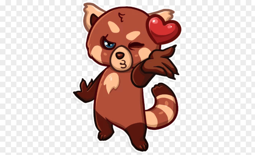 Bear Giant Panda Red Telegram Sticker PNG
