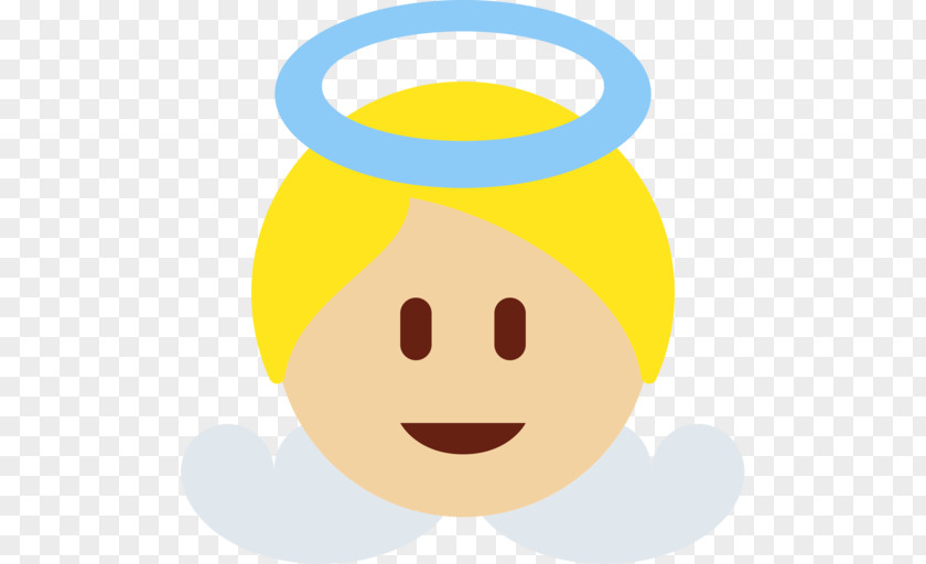 Emoji Emojipedia Angel Light Skin Smiley PNG