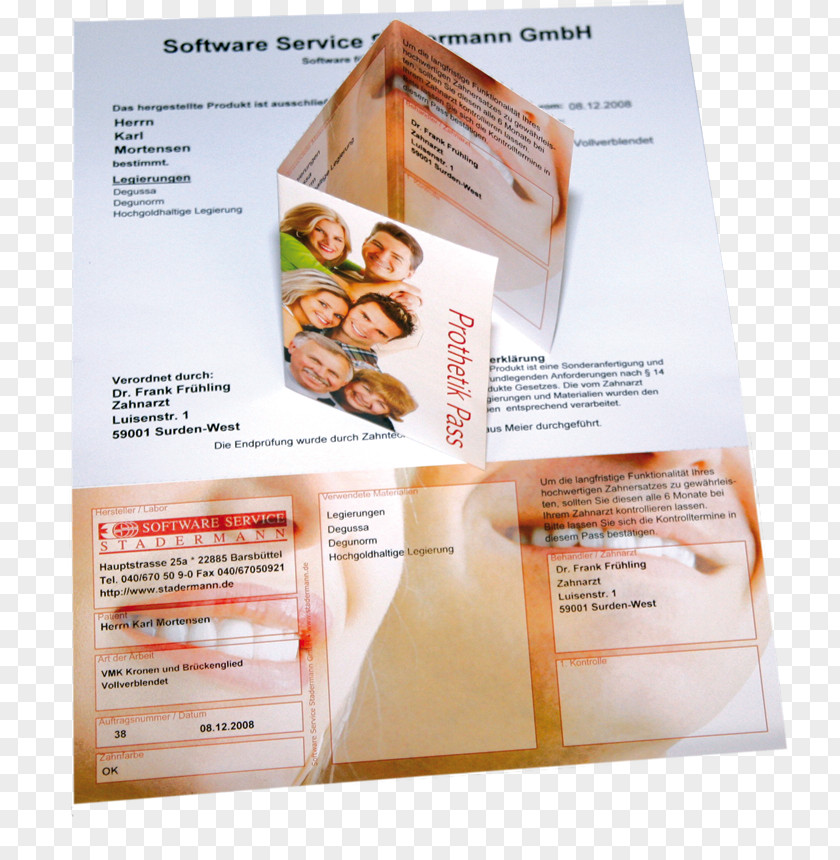 Made In Germany Dental Laboratory Technician Text Brochure PNG