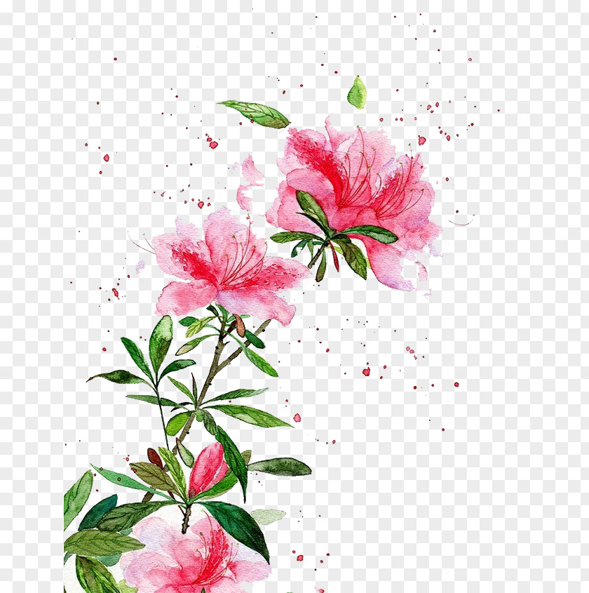 Watercolor Flowers Watercolor: Painting Chinese Art Landscape PNG