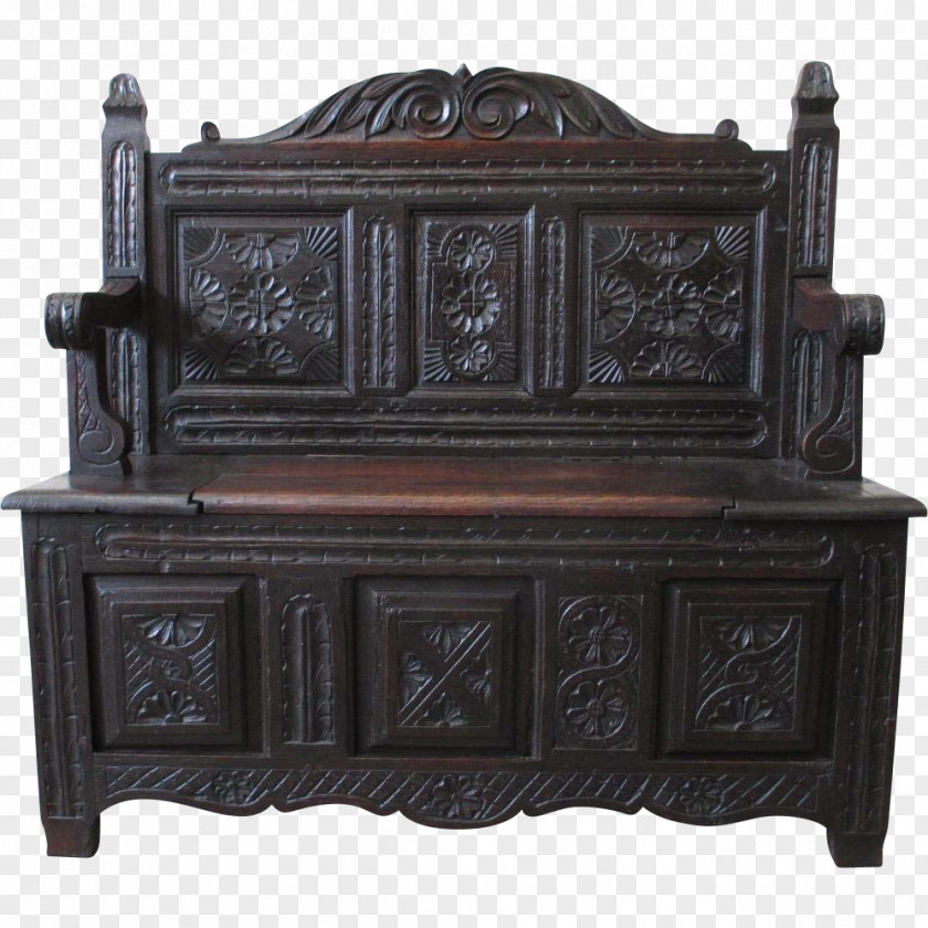 Antique Furniture Bench Stool PNG