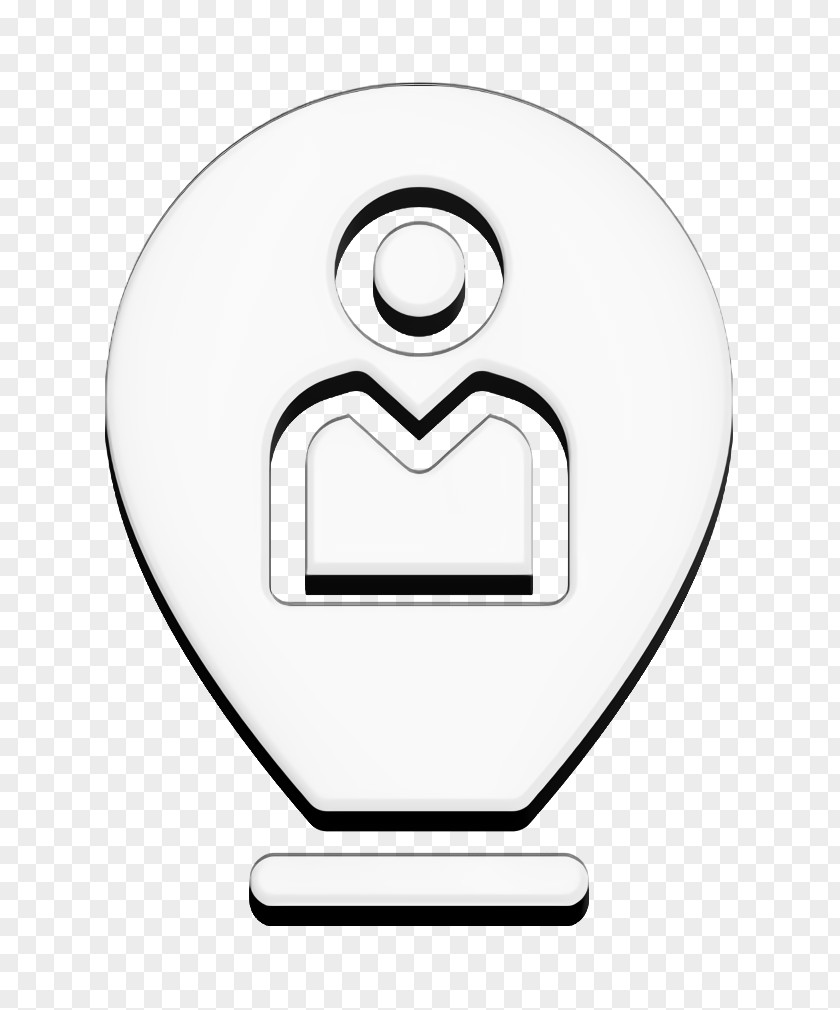 Filled Management Elements Icon Pin Location PNG