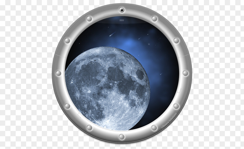Lunar Phase Full Moon Blue Calendar PNG