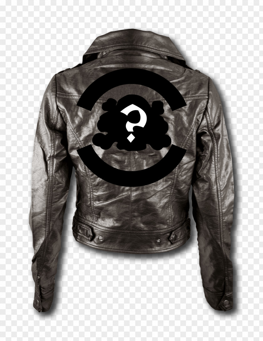 Biker Patch Leather Jacket Hoodie Fringe PNG