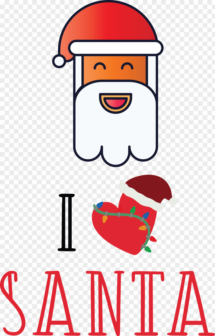 I Love Santa Christmas PNG