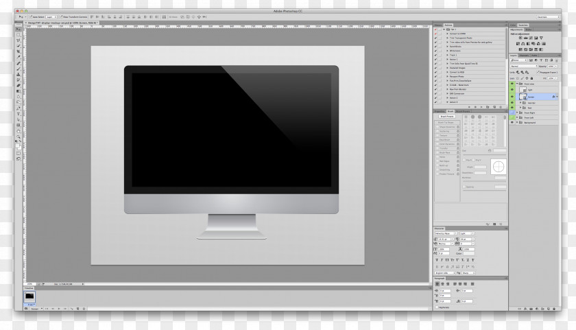 Psd Layered Computer Monitors Screenshot Display Device PNG