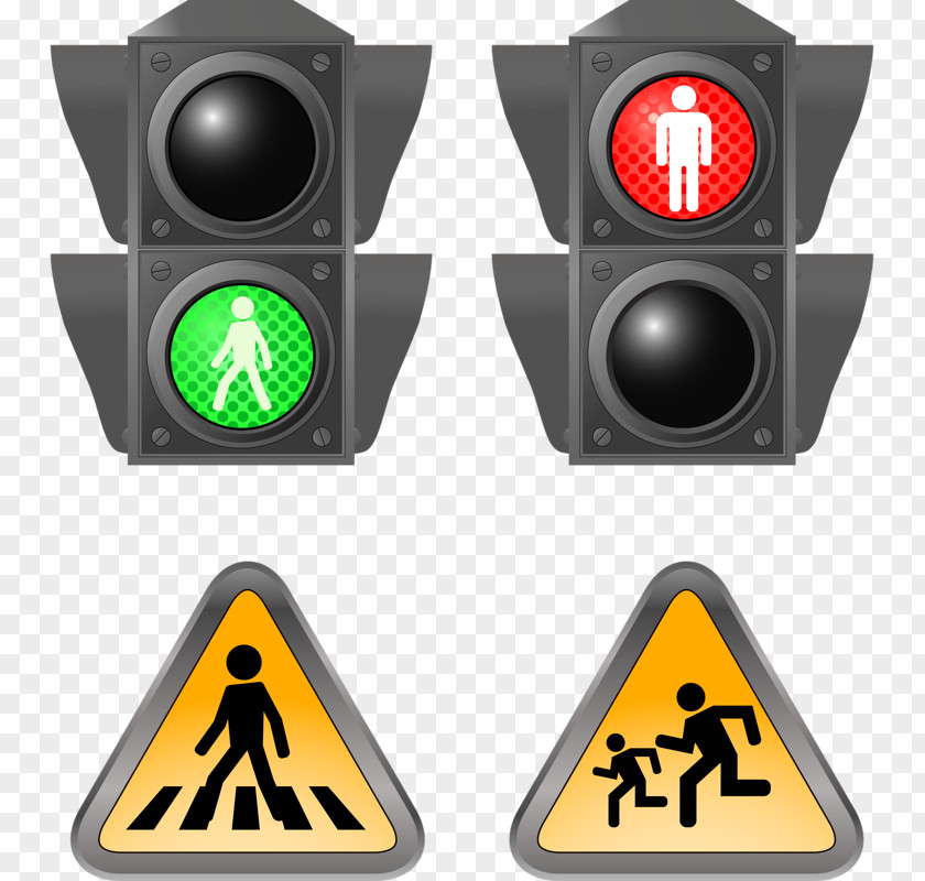 Traffic Lights Painted Cards Light Pedestrian Clip Art PNG