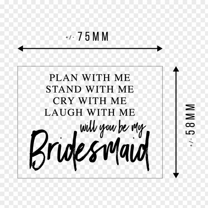 Will You Be My Bridesmaid Paper Sticker Printing Label PNG