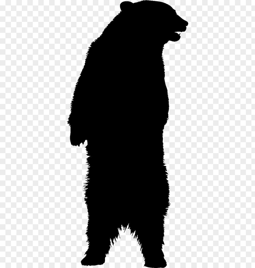 Bear American Black Silhouette Clip Art PNG