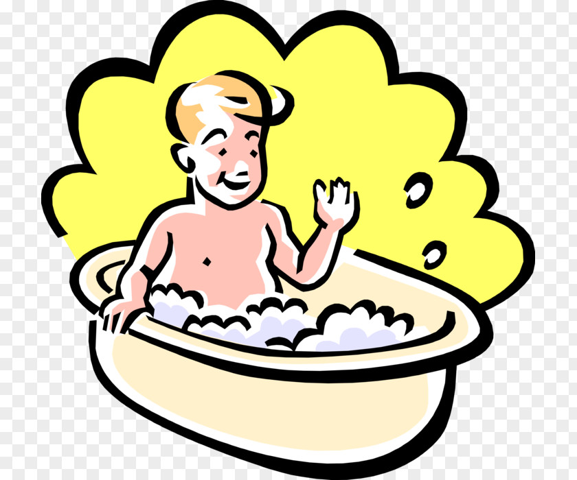 Cartoon Boy Bathing Washing Clip Art Vector Graphics Illustration Image PNG