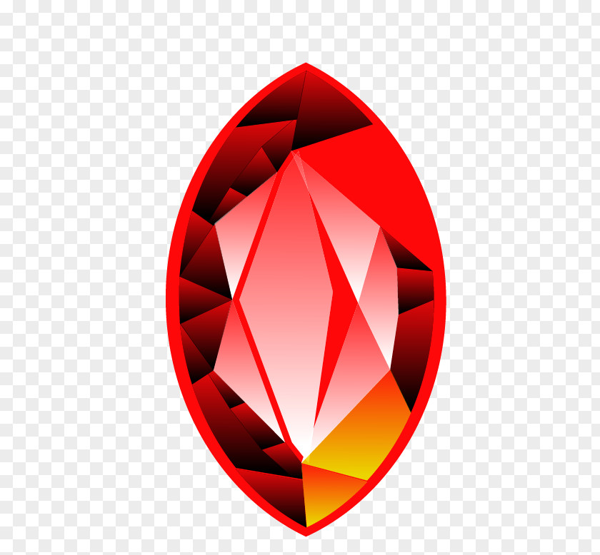 Hand Painted Ruby Diamond Gemstone PNG