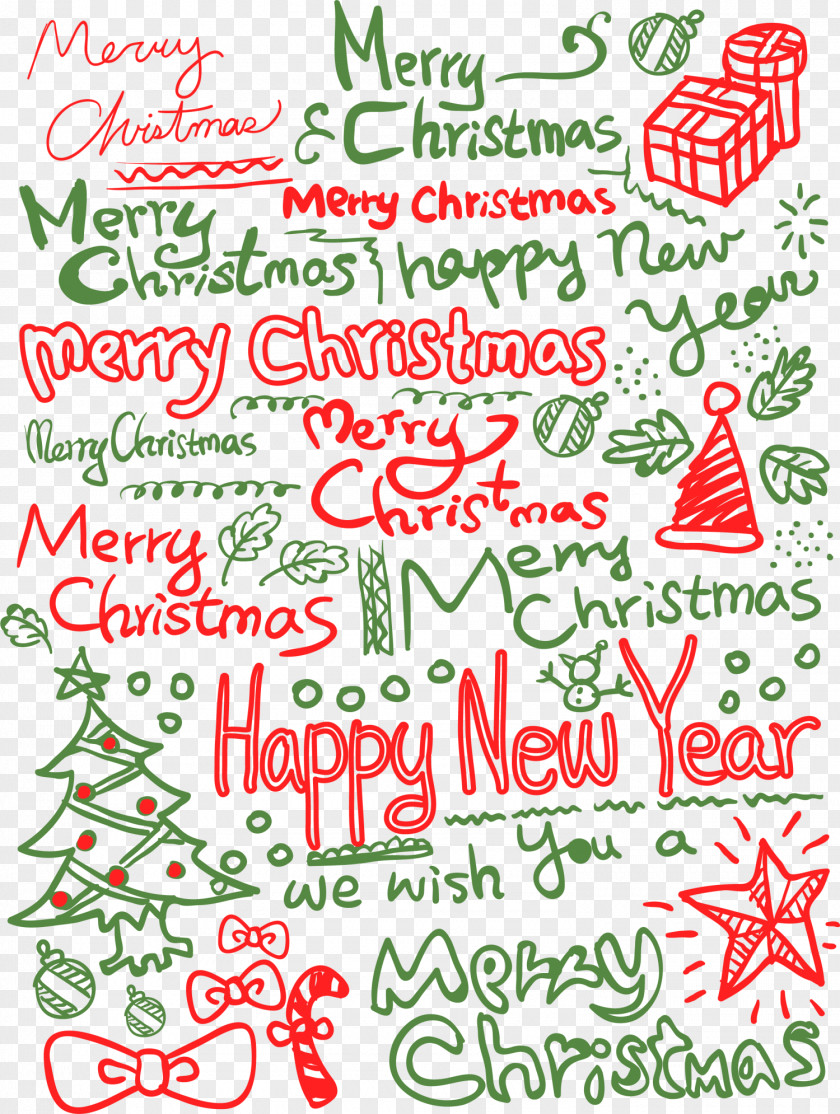 Merry Christmas Background Letters Happy New Year PNG