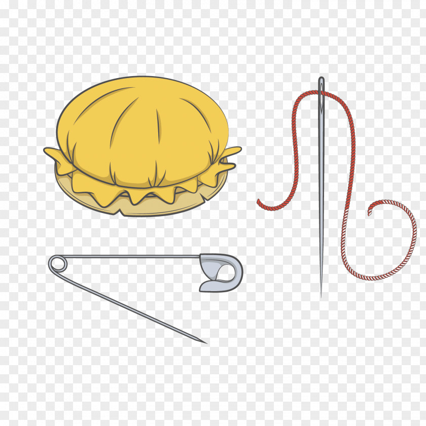 Vector Pattern Material Sewing Needle And Thread Live Cross-stitch PNG