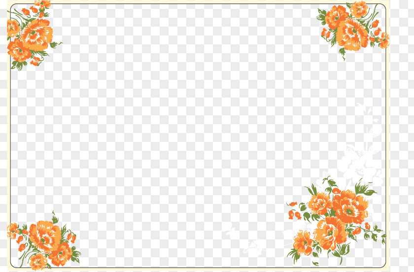 Vector Watercolor Flowers Border Painting PNG