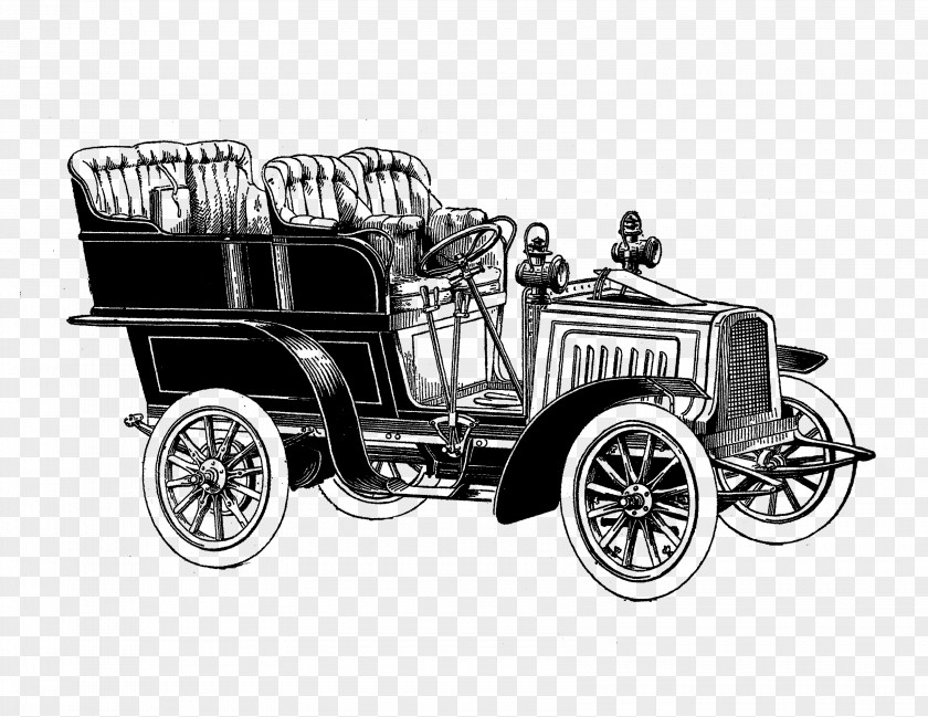 Fire Engine Antique Car Automotive Design Victorian Era Drawing PNG