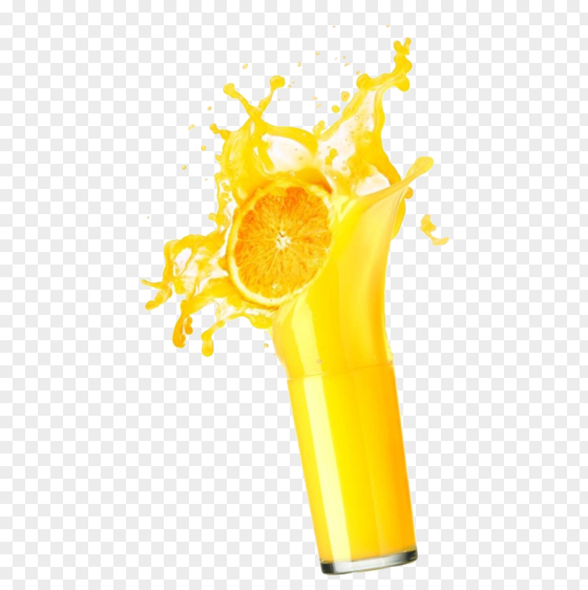 Messy Orange Juice Lemon Drink PNG