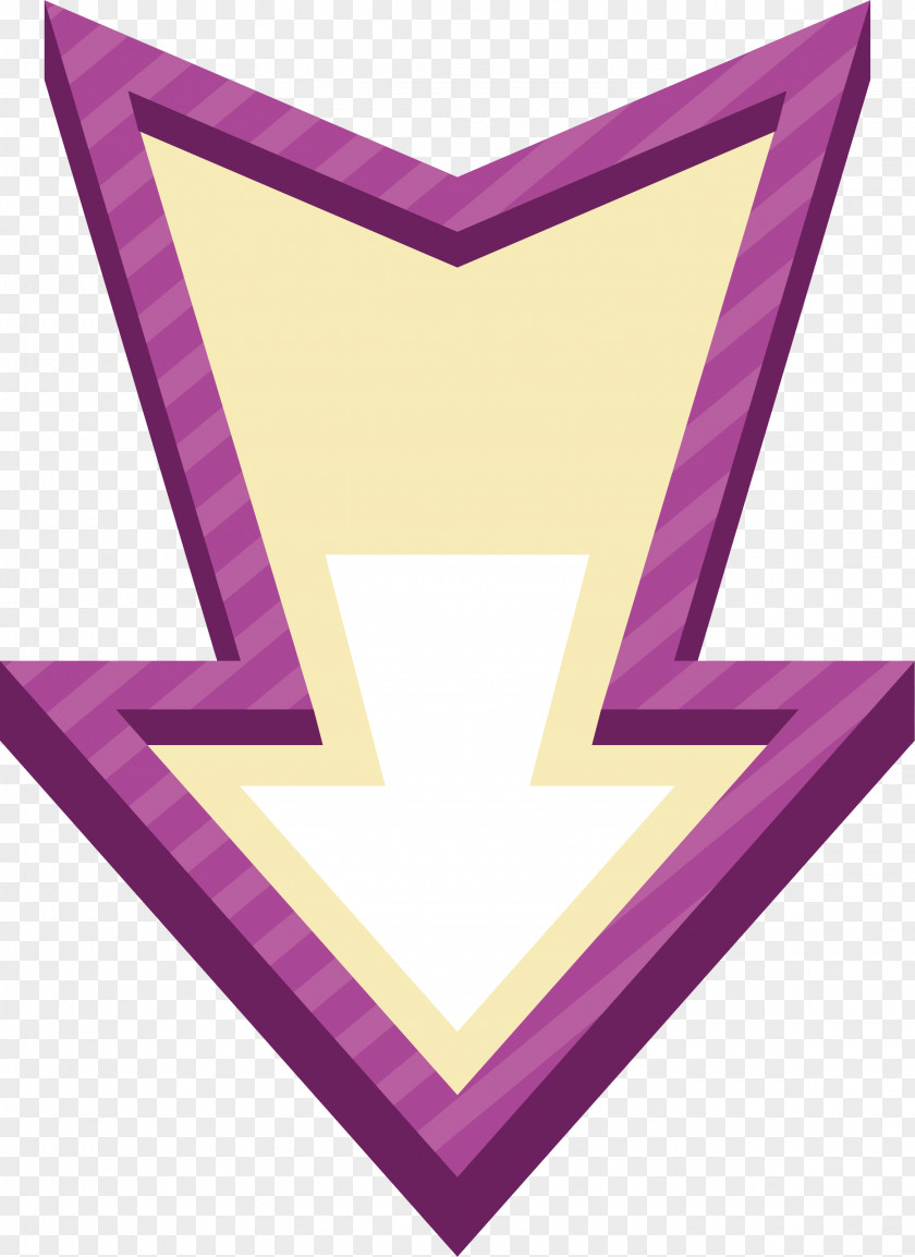 The Downward Purple Arrow Euclidean Vector PNG
