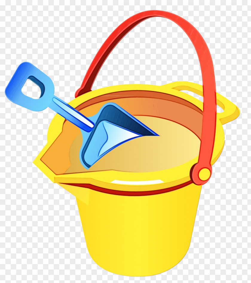 Tool Watering Can Jantex Round Plastic Bucket Yellow Color PNG
