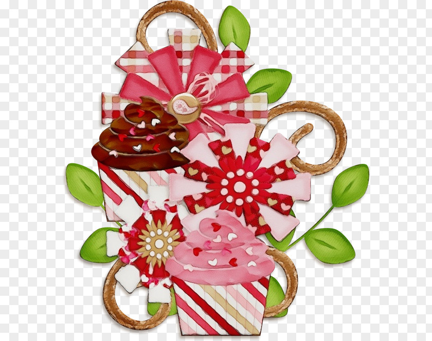 Holiday Ornament Christmas Floral Design PNG