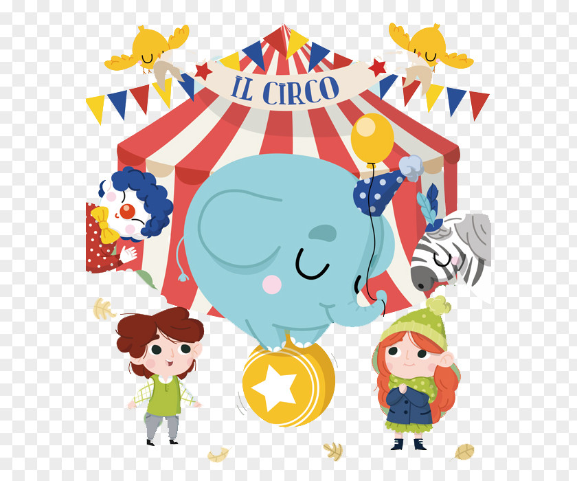 Animal Circus Cartoon Drawing PNG