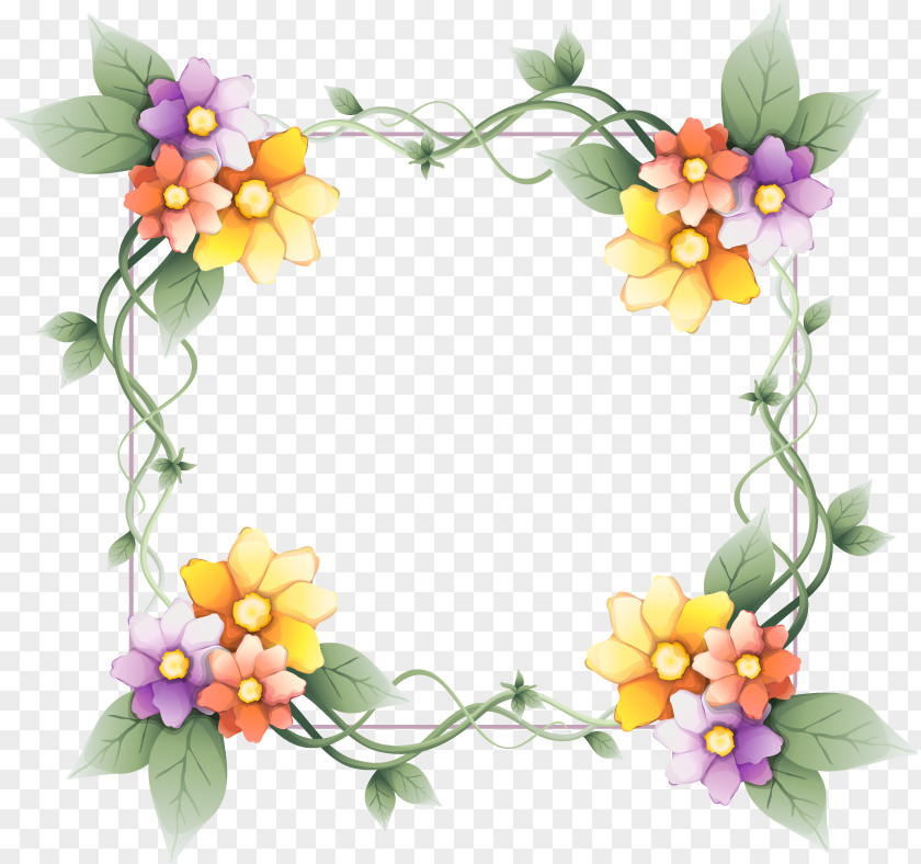 Cartoon Hand-painted Avatar Outline Floral Design Designer PNG