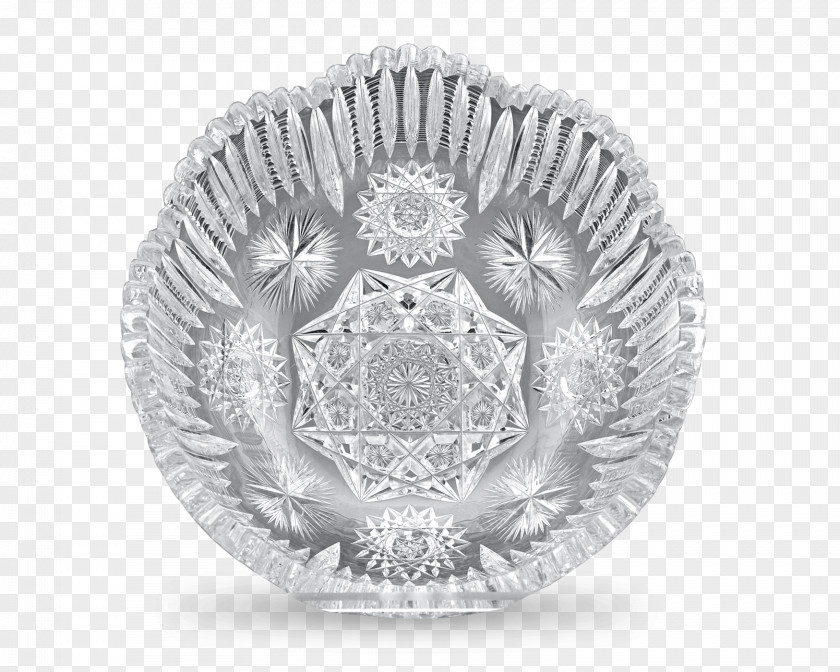 Glass Bowl Lead Plate Platter Crystal PNG