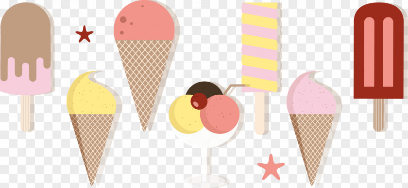 Vector Ice Cream Cone Illustration PNG