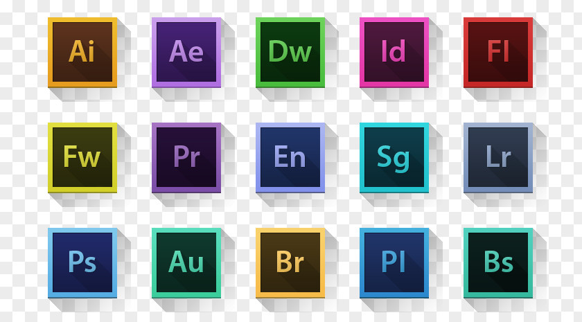 Adobe's Software Icon Template Infographic PNG