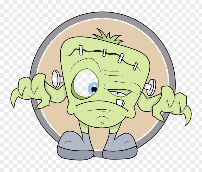 Cartoon Monster Teeth Frankensteins PNG