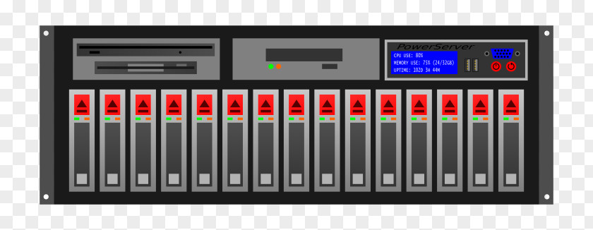 Computer 19-inch Rack Servers Blade Server Clip Art PNG