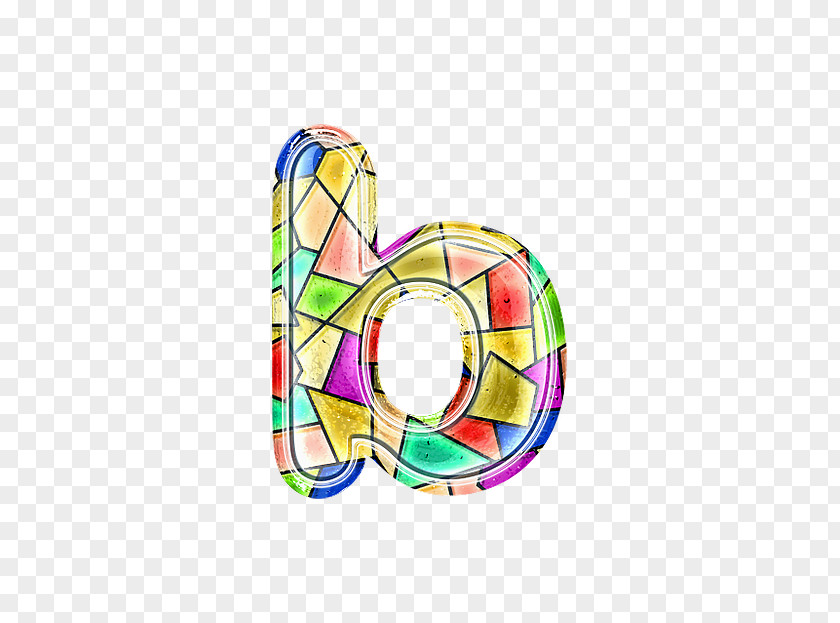 Stained Glass Letter B Window PNG