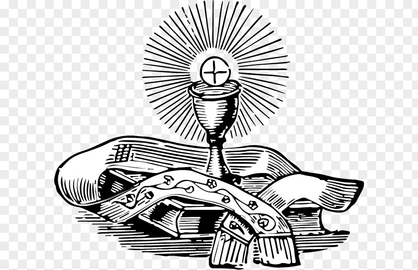 Eucharist Confession Line Art Clip PNG