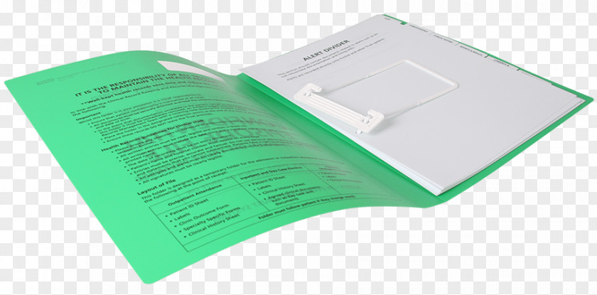 Green 2 Pocket Folders Medical Record Medicine Computer File Filing Patient PNG