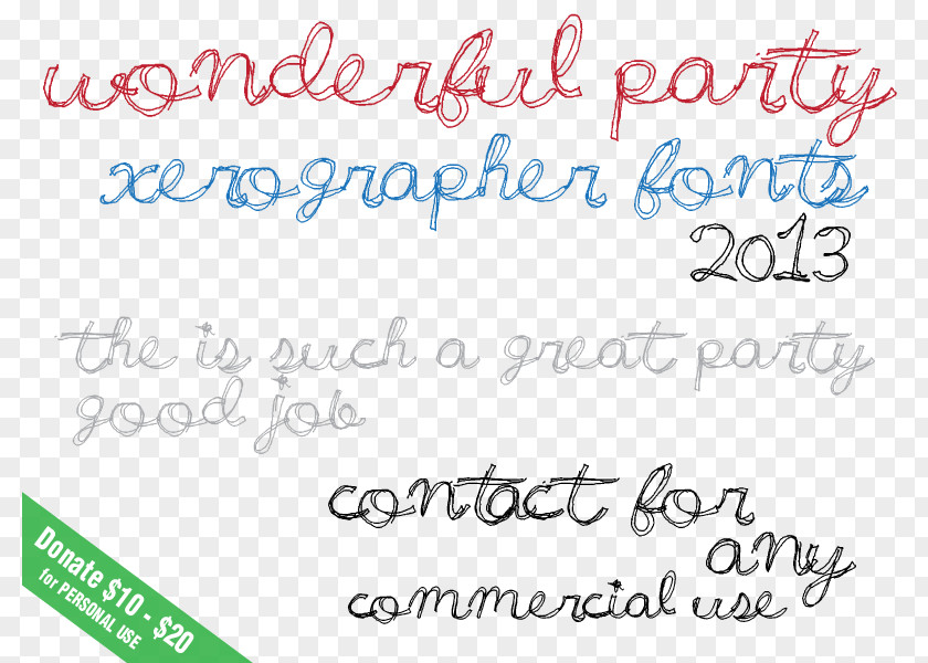 Party Fonts Calligraphy Line Font PNG