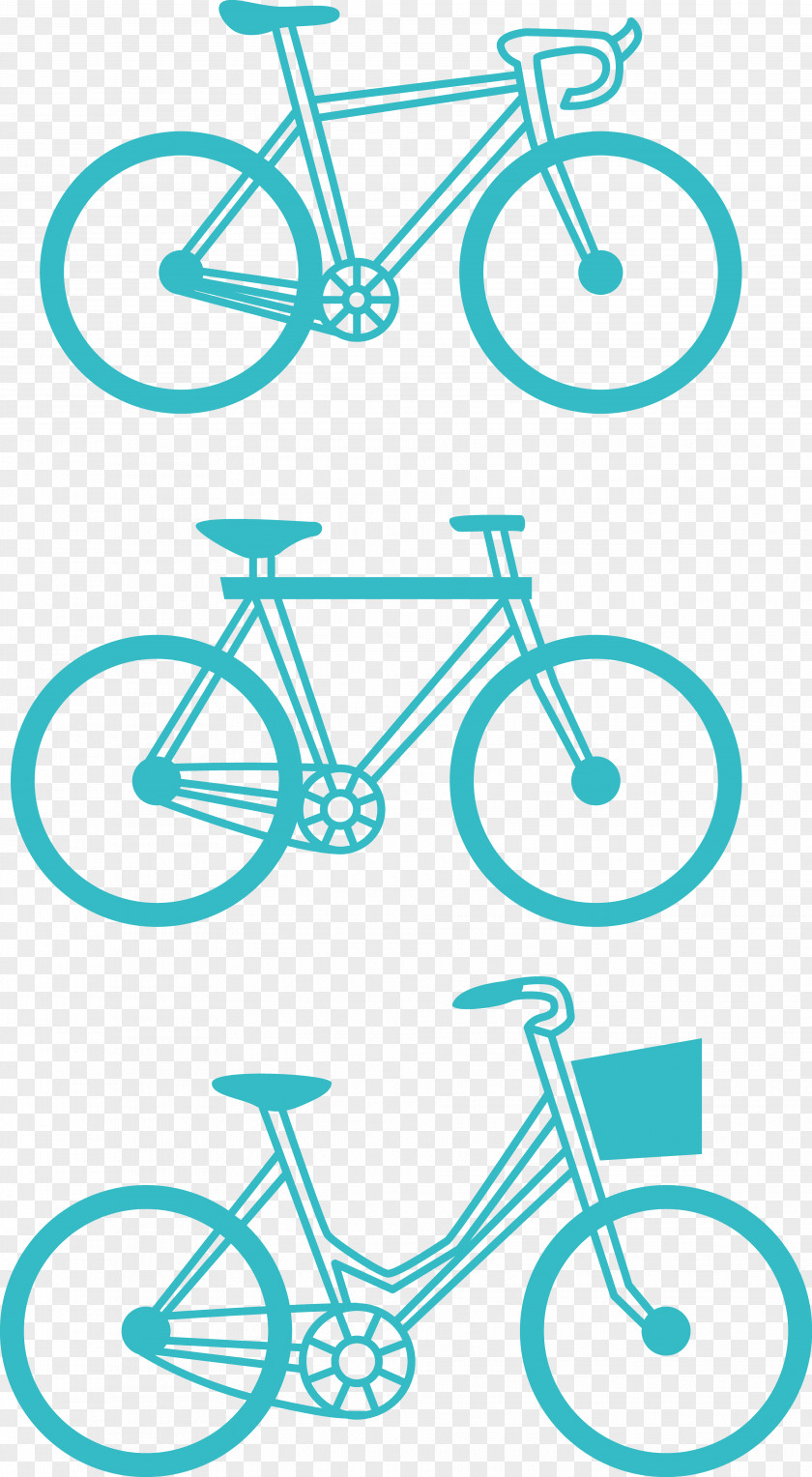 Blue Cartoon Bike Road Bicycle Cycling Silhouette PNG