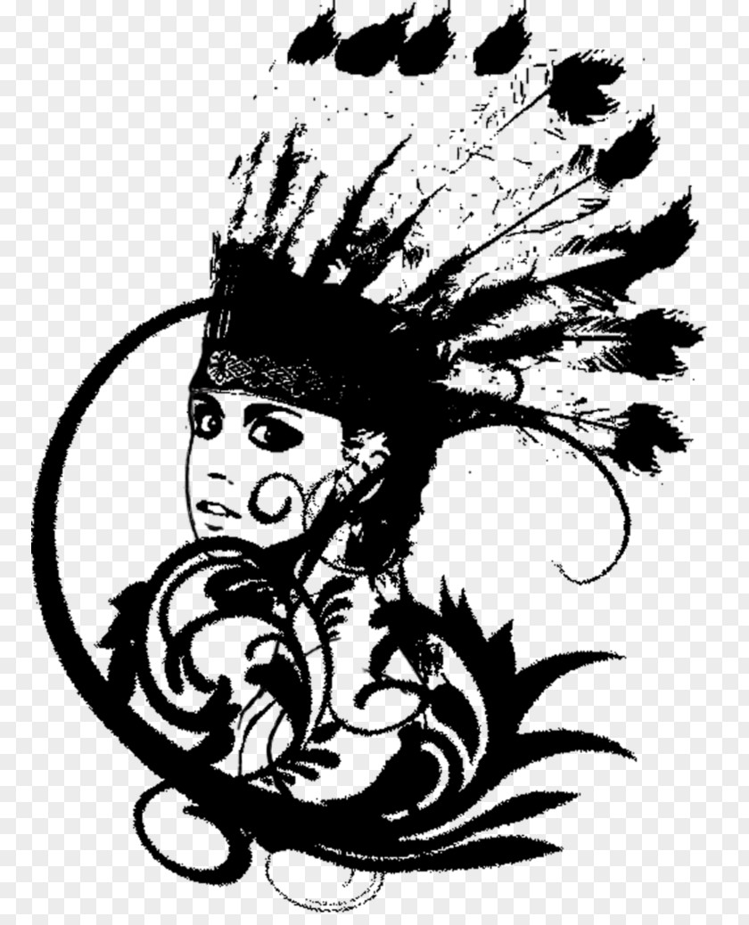 Indian Woman Black And White Drawing Art Clip PNG