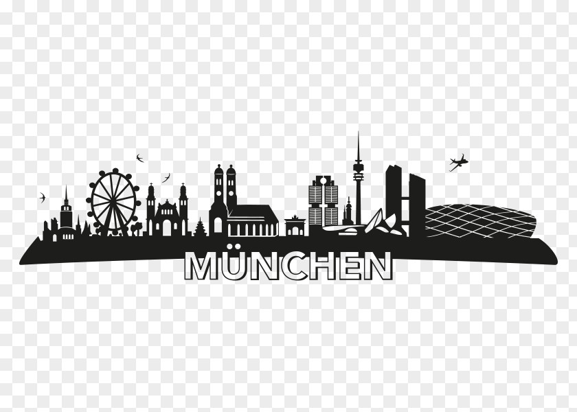 Munich Skyline Wall Decal Allianz Arena Sticker PNG