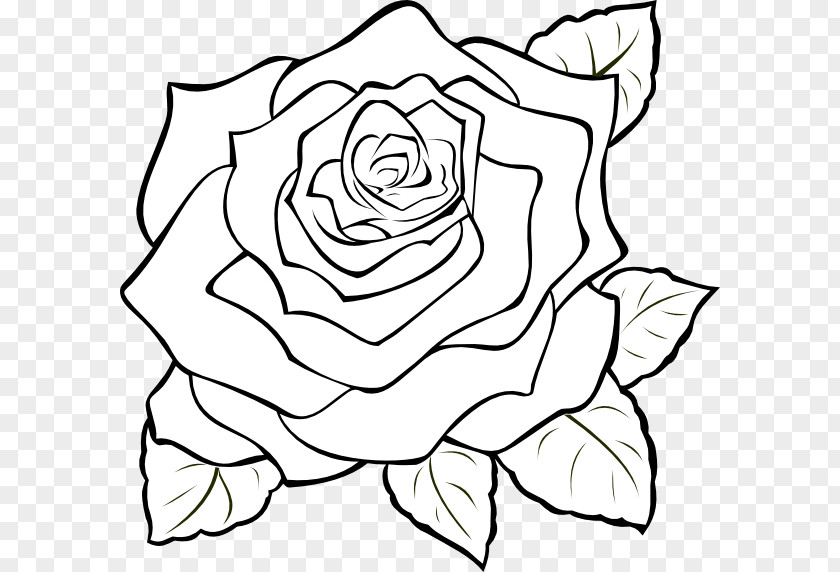 Tribal Bunga Mawar Black Rose White Clip Art PNG