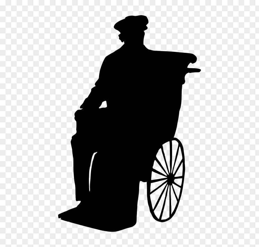 Wheelchair Silhouette Man PNG