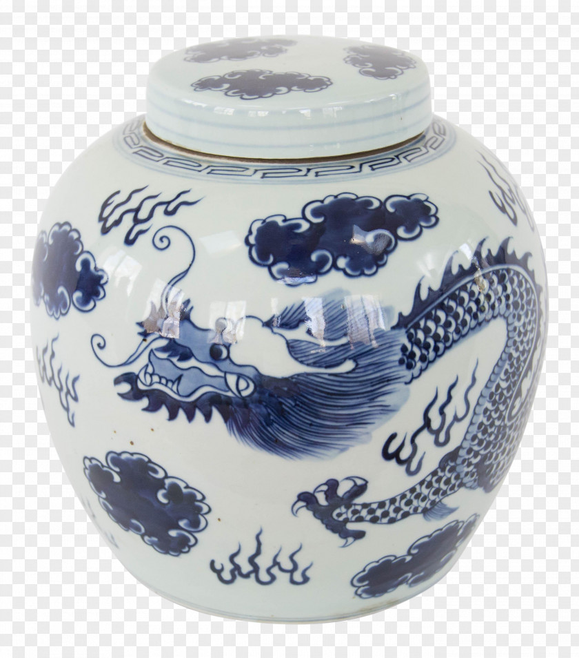 Chinoiserie Blue And White Pottery Porcelain Vase Jar Ceramic PNG