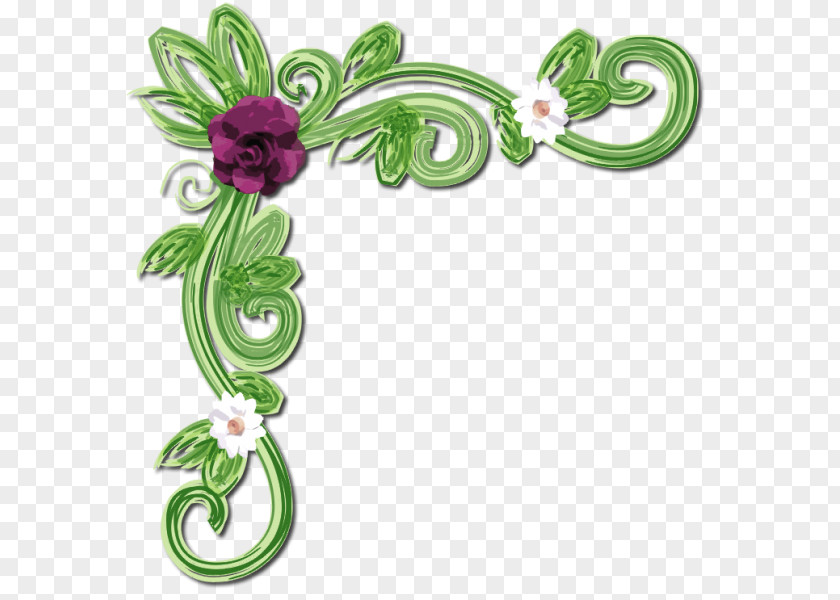 Floral Corner Chrome Flower Clip Art PNG