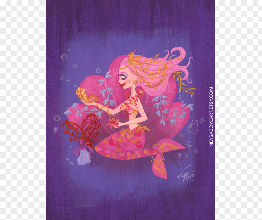 Mermaid Artist Fashion Illustration PNG