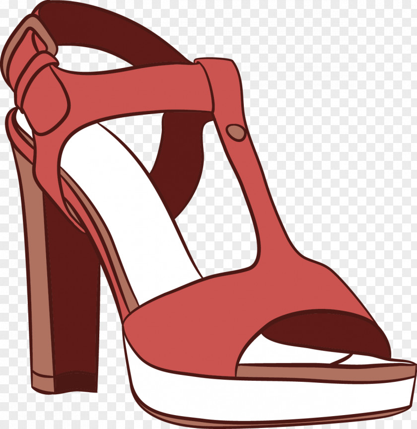 Vector Ms. Heeled Sandals High-heeled Footwear Sandal Shoe PNG
