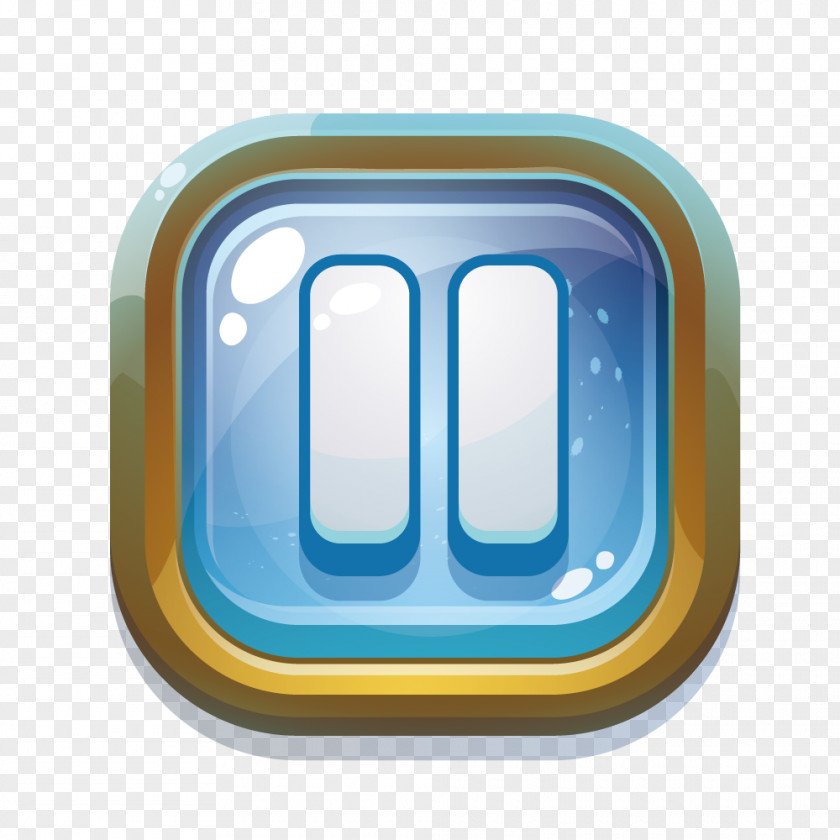 Blisters Texture Metal Edge Game Pause Button Download Icon PNG