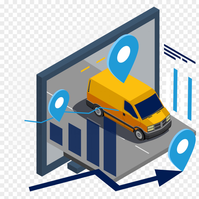 Business Fleet Management Transport Vehicle Tracking System PNG