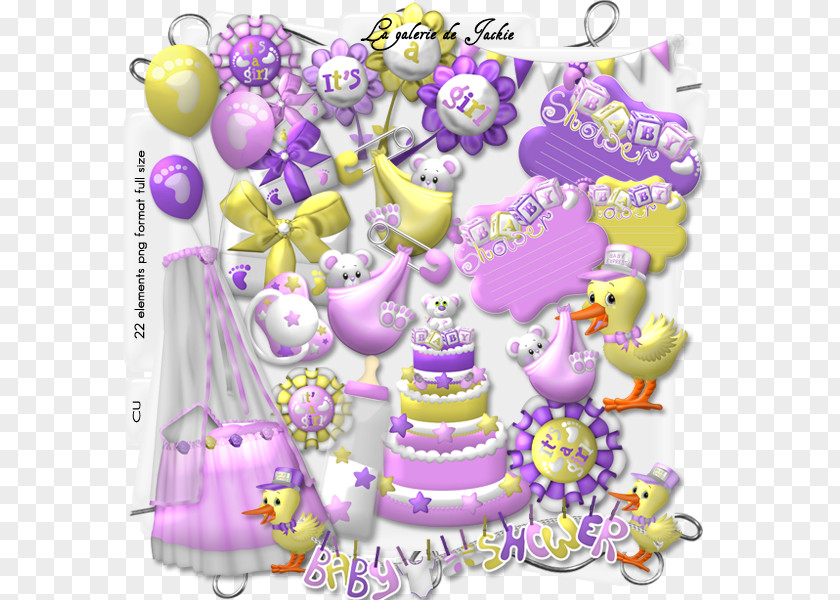 Flower Party Clip Art PNG