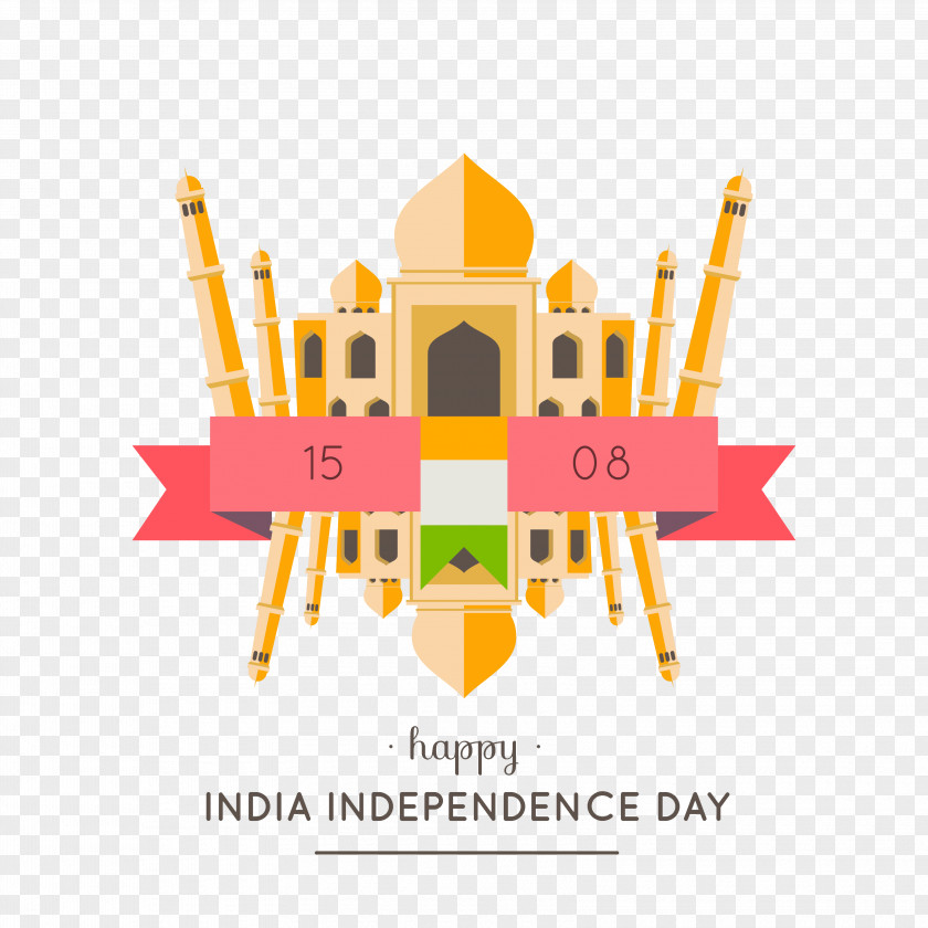 India Independence Day Taj Mahal Building Christmas Illustration PNG