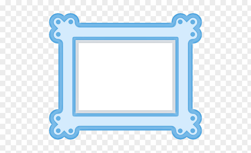 Rectangle Picture Frame Background Blue PNG