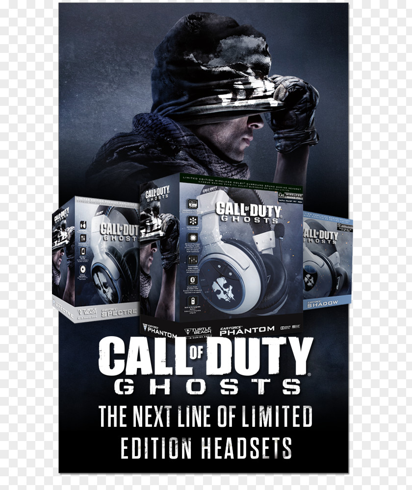 Headphones Call Of Duty: Black Ops Ghosts Turtle Beach Ear Force Spectre Headset Corporation PNG