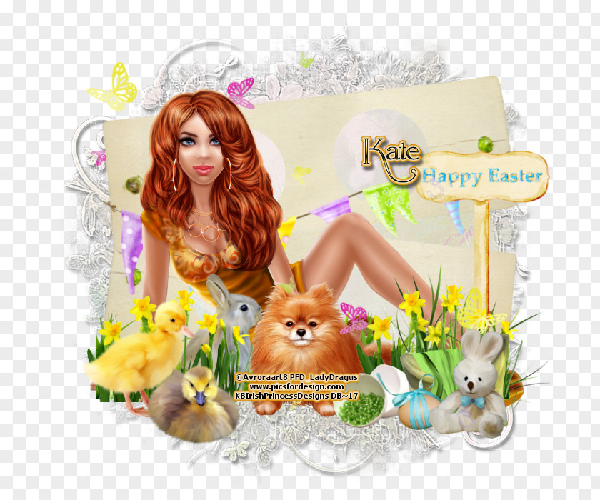 Puppy Easter Bunny Love PNG